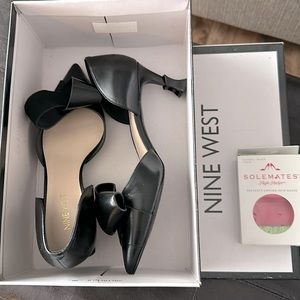 Size 7 Nine West Black Shamrock Pump. Solemate’s High Healer’s have been attach.